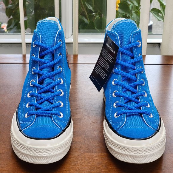 Converse Women's Chuck 70 Hi Suede 162370C Blue Hero/Black/Egret Size 6 - Picture 3 of 11